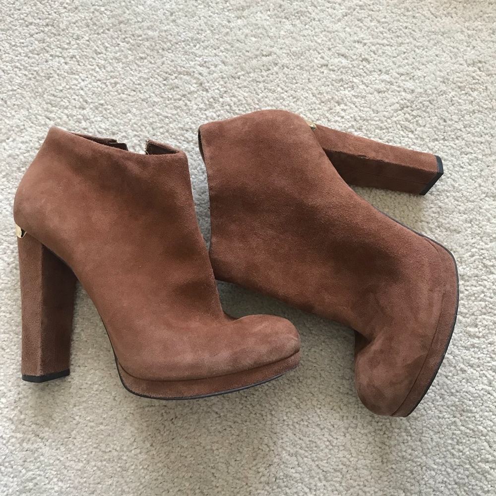 Michael Korus suede booties! Worn once!